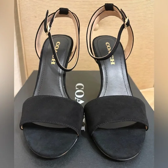 🔥NWT COACH Women's Regina Ankle Strap Sandals in Black - Size 8.5 - Picture 16 of 16